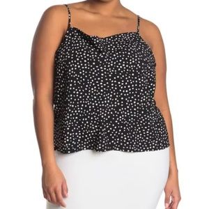 NWT Mauby Cowl Neck polka dot Camisole Women’s 1X